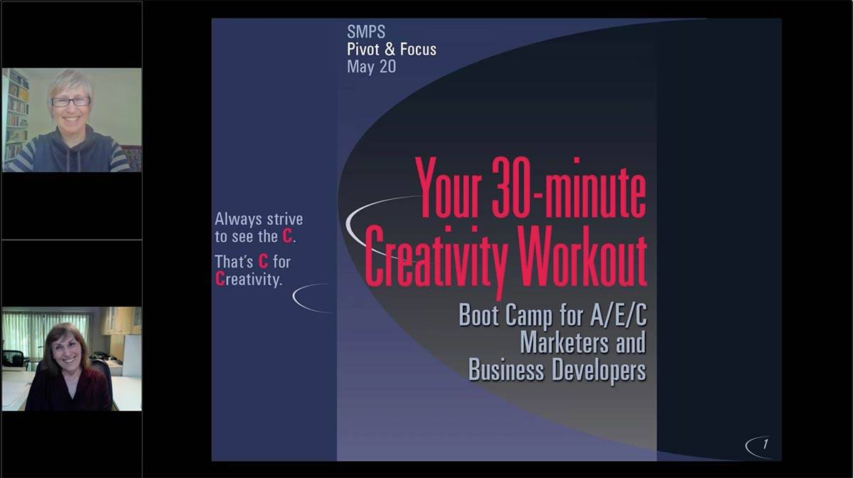 Virtual Meetup—Your Creativity Workout: Online Boot Camp for A/E/C Marketers & Business Developers